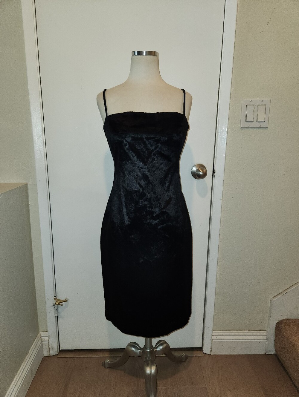 Classic Black Slip Dress with Spaghetti Straps